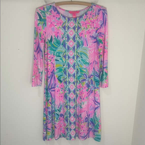 LILLY PULITZER Ophelia It Was All a Dream Jersey Knit 3/4 Sleeve Dress Size XS - Picture 15 of 15